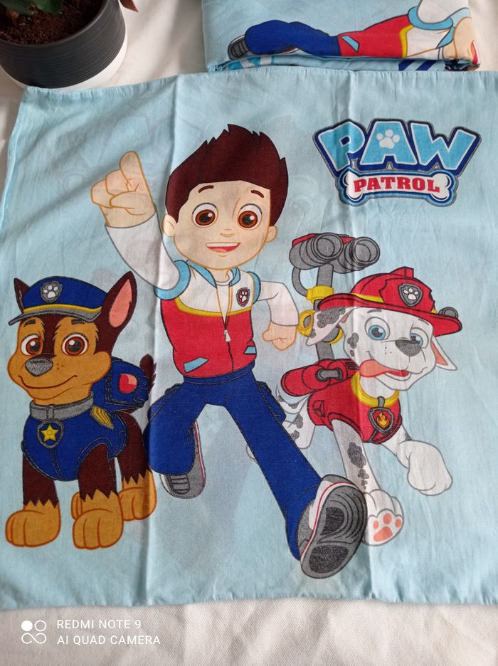 Parure couette + taie oreiller pat patrouille - photo numéro 2