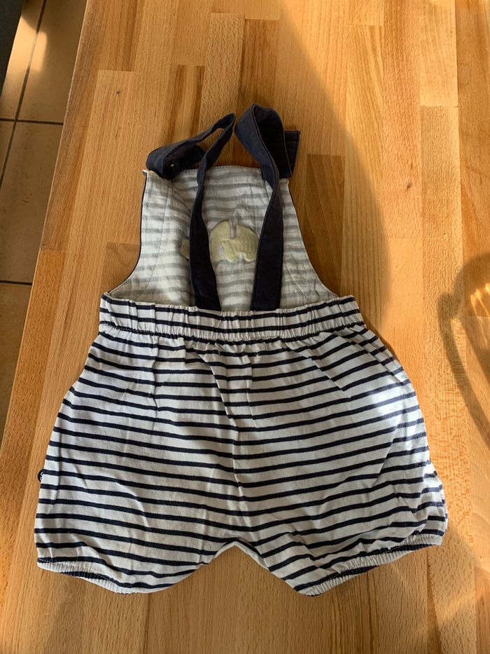 Salopette courte bébé 12 mois Obaibi - photo numéro 2