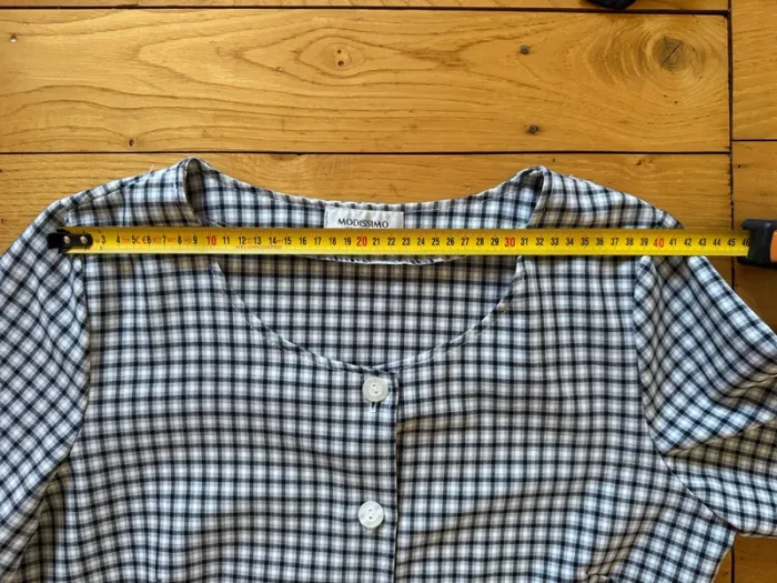 Chemisier vintage à carreaux en très bon état modissimo taille 38/40 - photo numéro 8
