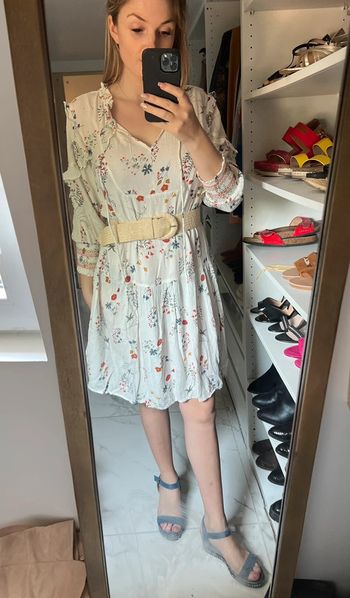 Robe automne neuve étiqueté femme taille 38 M les tropeziennes fleurs bohème legere manches longues