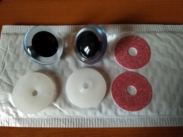 Yeux de Sécurité, 40 mm, transparent avec rondelle de couleur