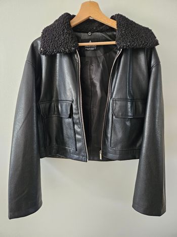 Veste simili cuir stradivarius