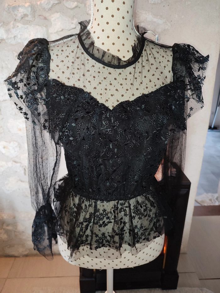 Blouse dentelle fleurs - photo numéro 4