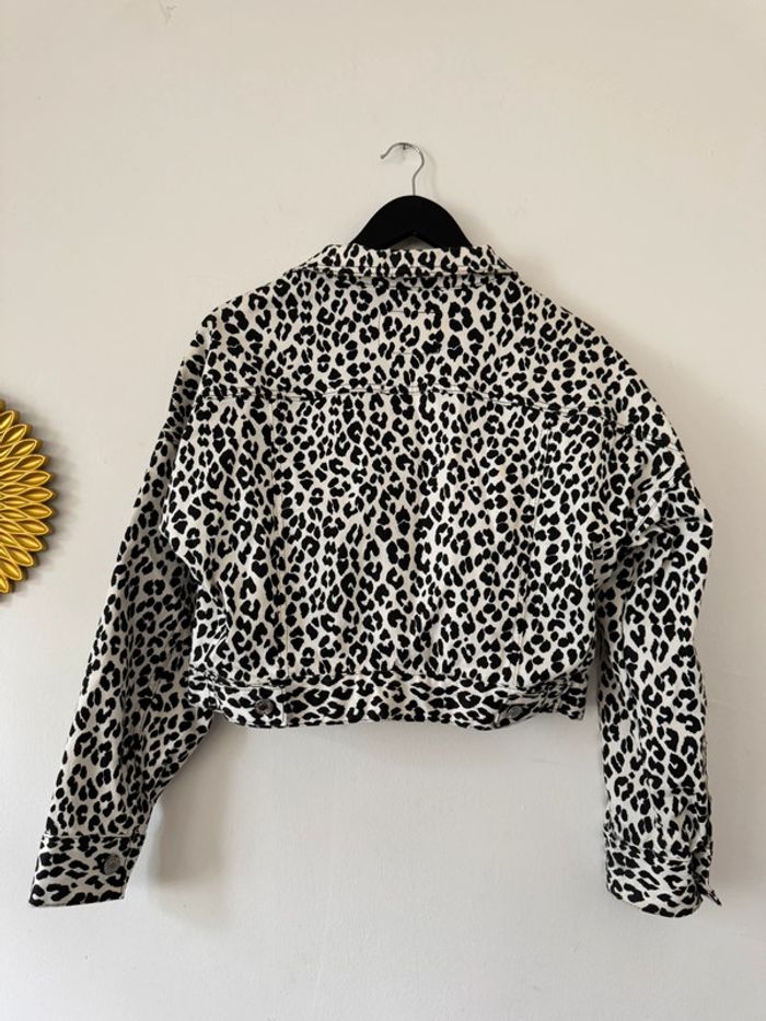 Veste Jean H&M Imprimé Léopard Taille XXS - photo numéro 5