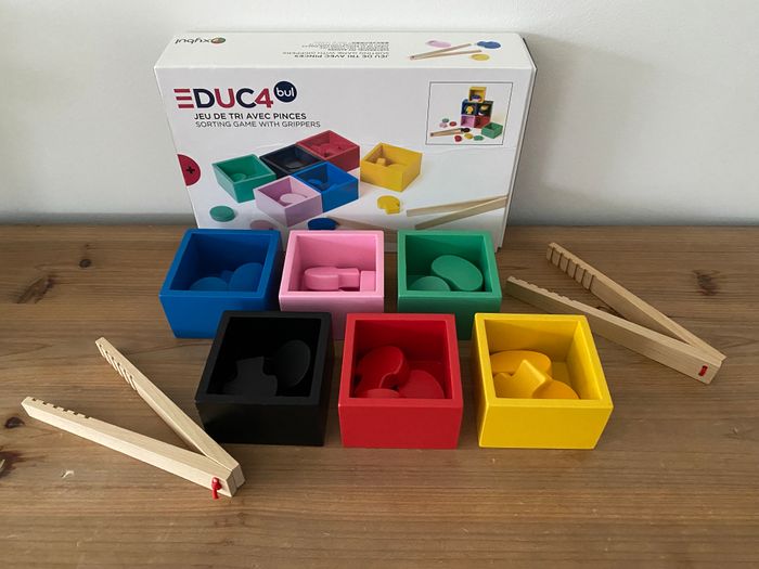 Jeu de tri en bois avec pinces Oxybul - photo numéro 2