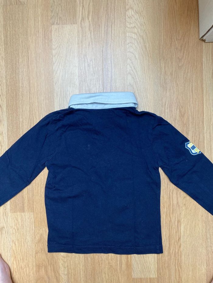 Polo Bleu marine avec col blanc - photo numéro 4