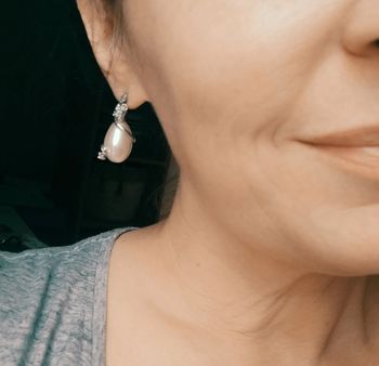 Boucles d'oreilles perle et strass
