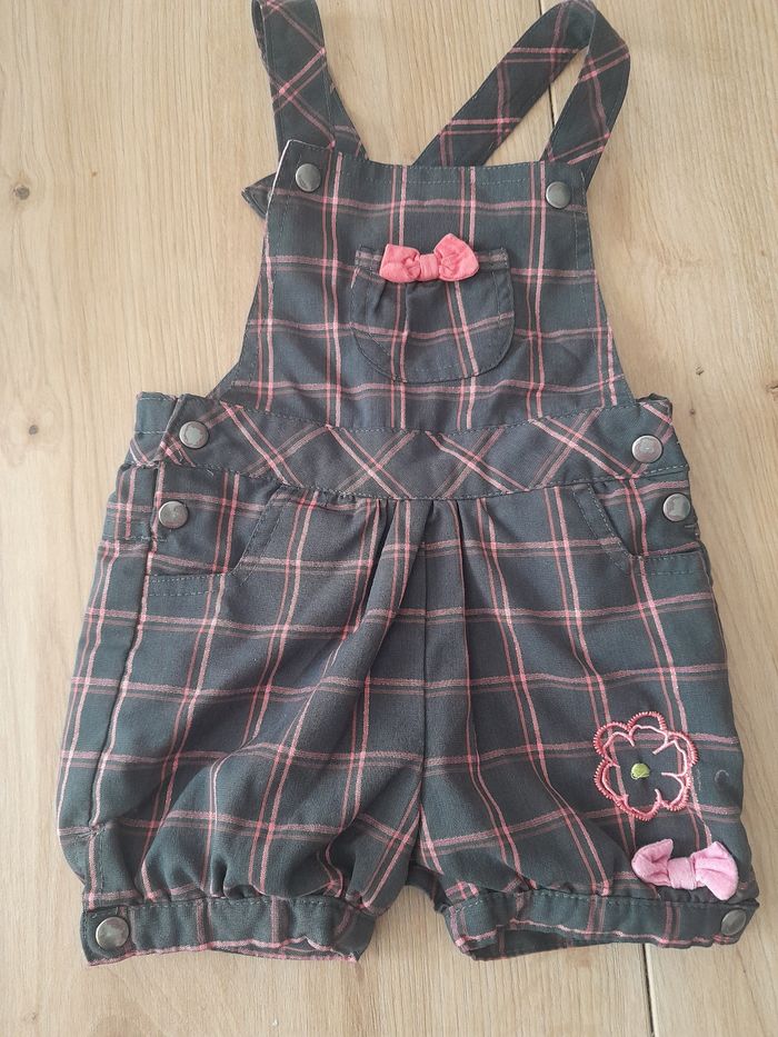 Salopette courte bebe