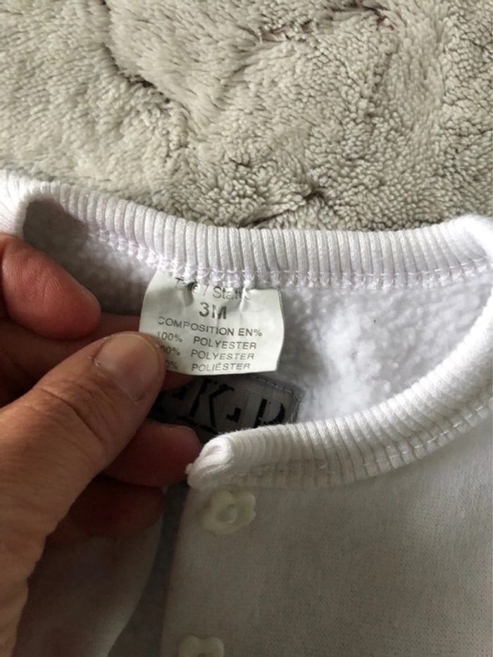 Gilet blanc fille 3 mois - photo numéro 3