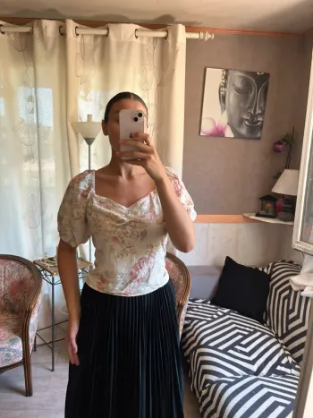 Top corset Bridgerton fleurie bohème champêtre country western