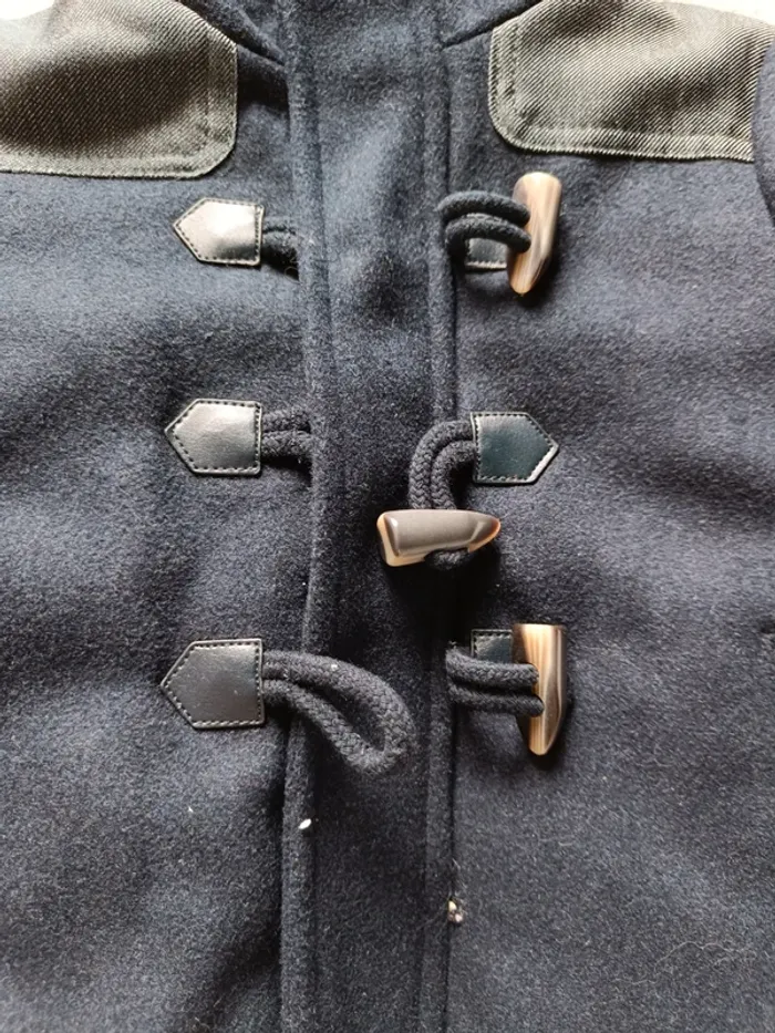 Manteau hiver 9 mois neuf capuche bleu foncé bébé garçon - photo numéro 2