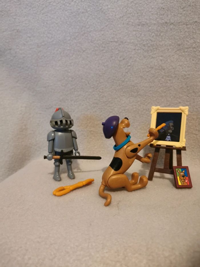 Playmobil scooby-doo peintre et chevalier