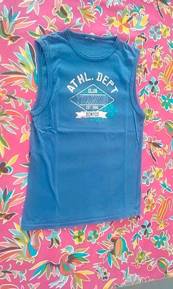 Débardeur Domyos bleu garçon 8 ans