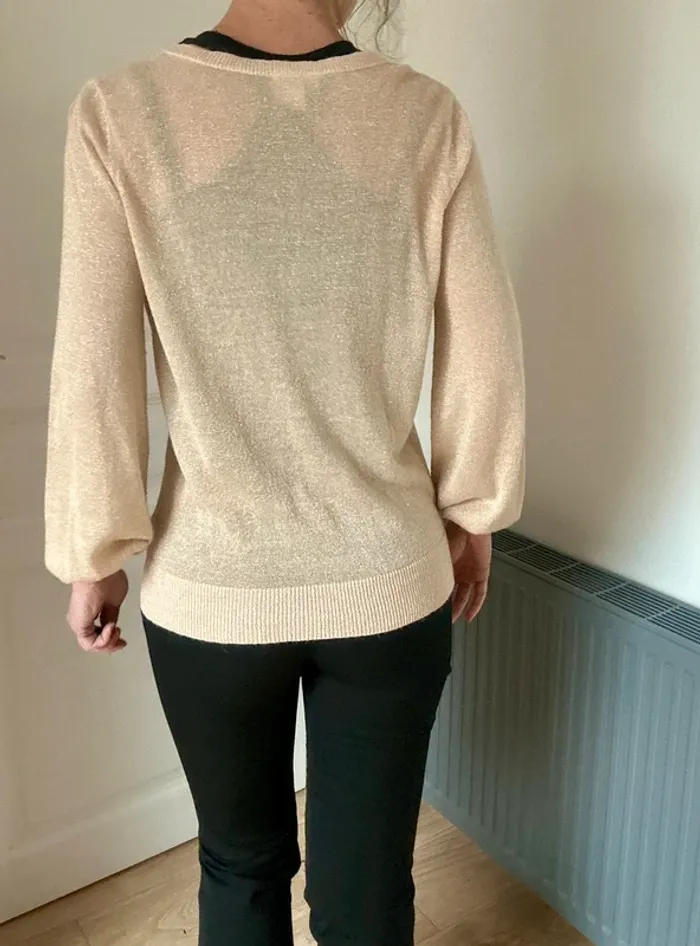 Très beau pull décolleté en V – Ichi – Taille S - photo numéro 3