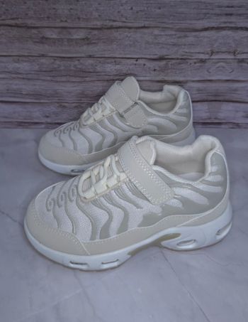 Baskets beige à scratch enfants mixtes tendances - Taille 28 - NEUVES 🌟