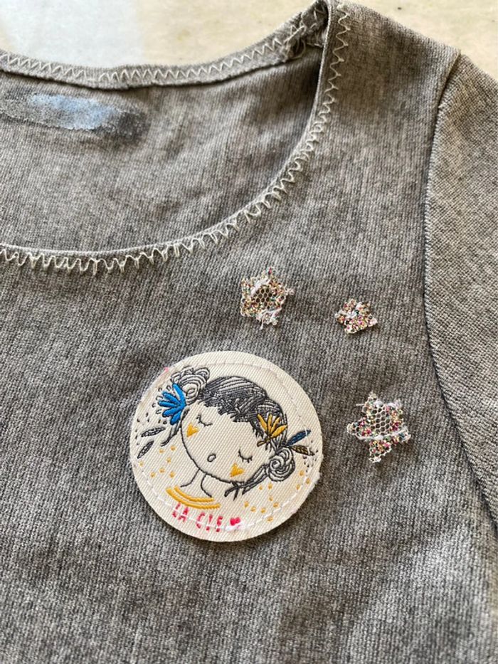 Robe à volants grise La Cie 6ans - photo numéro 3