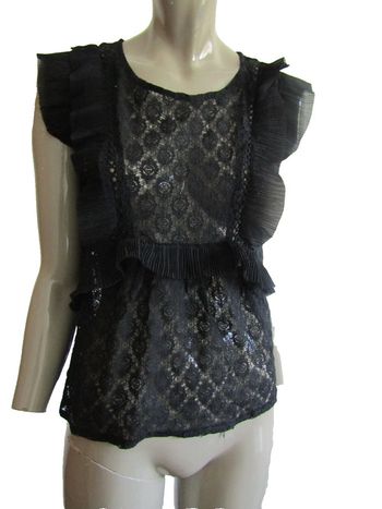 top tunique en dentelle romantique marque andy & lucy taille indiquée S = 36/38