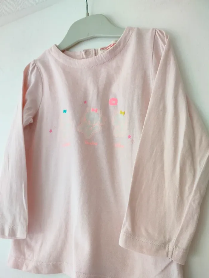 (a) t-shirt rose clair DPAM 24m - photo numéro 5
