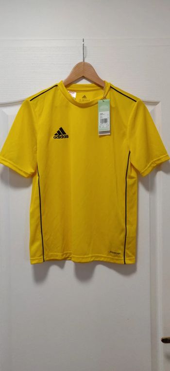 Neuf tshirt mc jaune Adidas aeroready 14 ans
