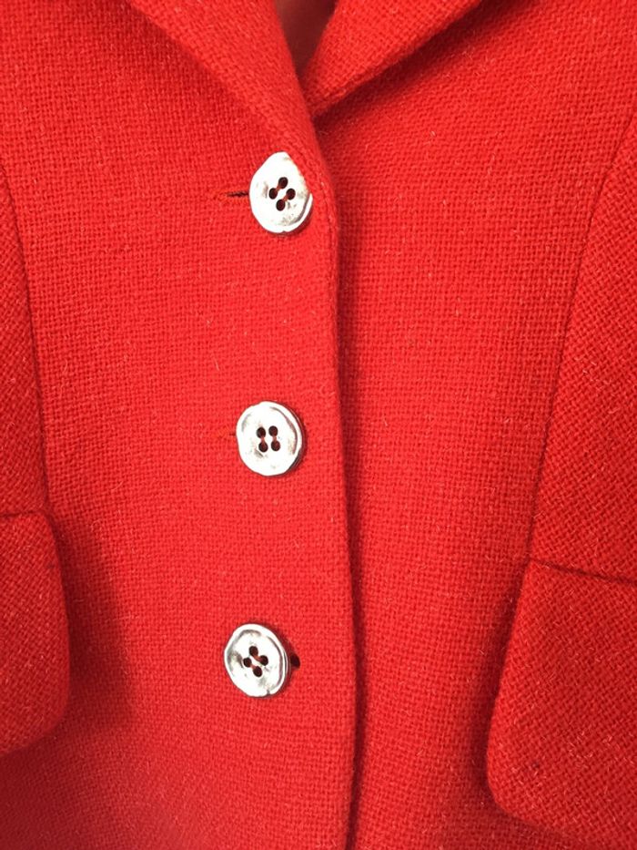 Vintage-Veste orange courte, cintrée-Loona Couture - photo numéro 2