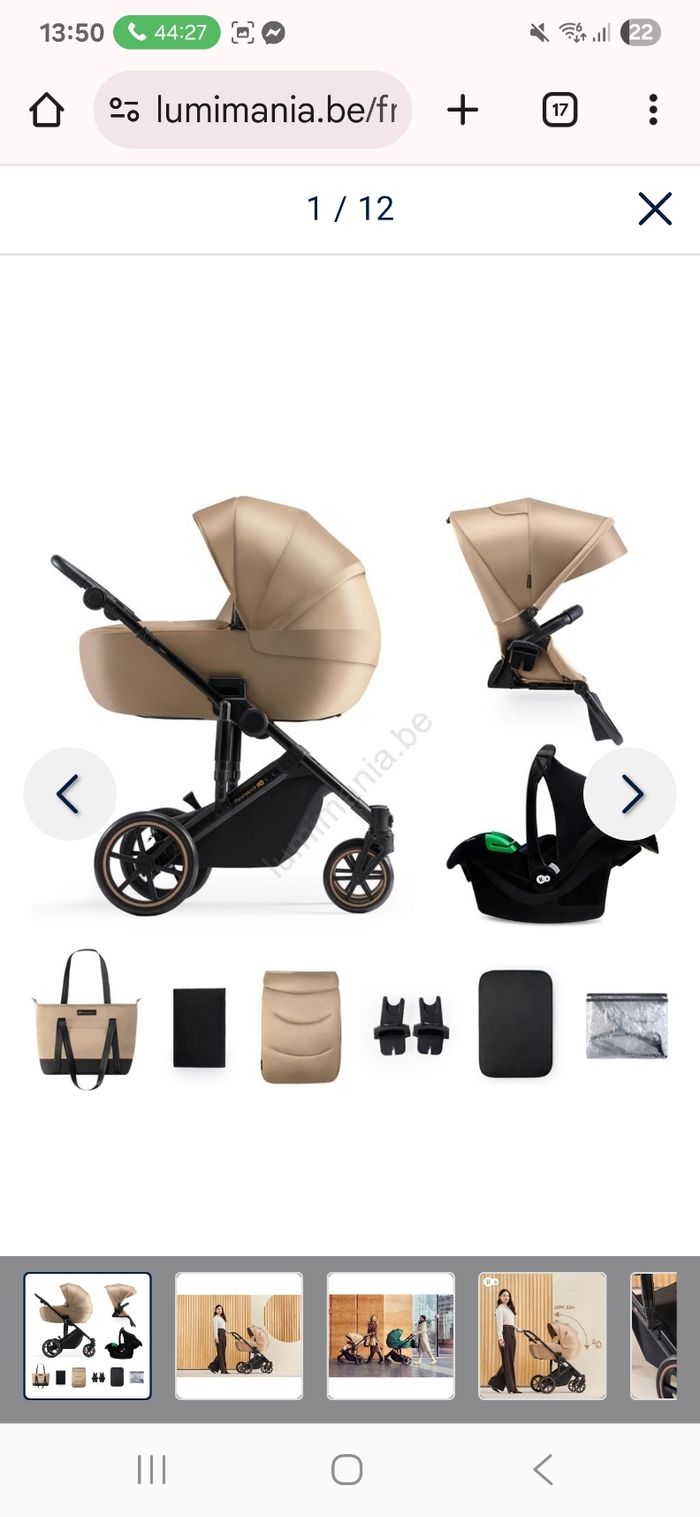 Poussette kinderkraft beige