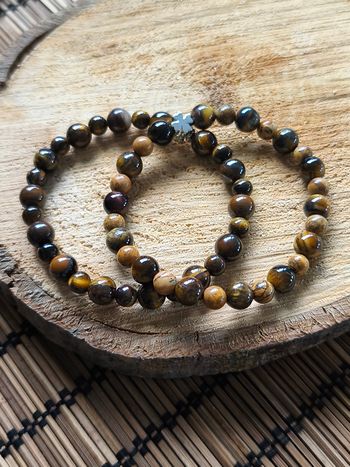 Lot de deux bracelets homme en pierres naturelles 