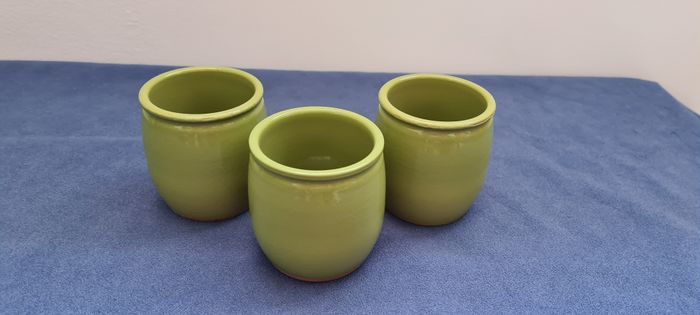 3 pots vert en grès alimentaire - Cermer - photo numéro 5