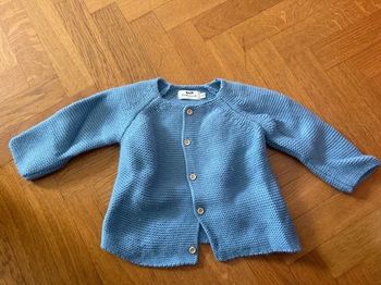 Cardigan bleu clair Cyrillus 18 mois 