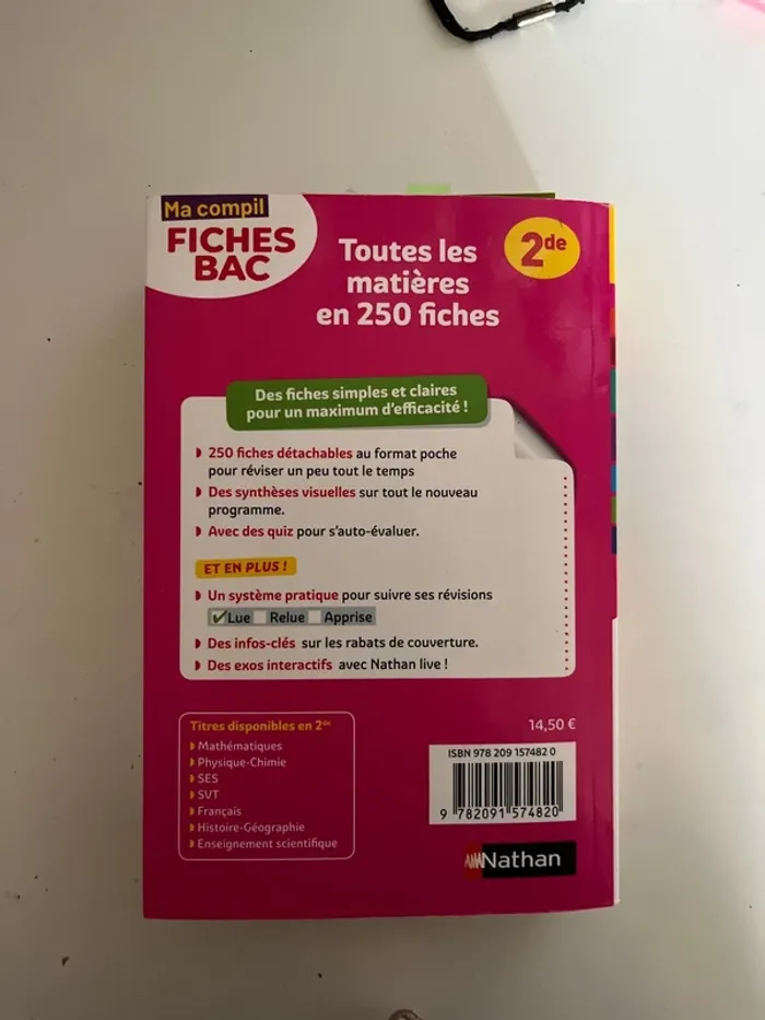 Livre avec fiche bac niveau 2de - photo numéro 2
