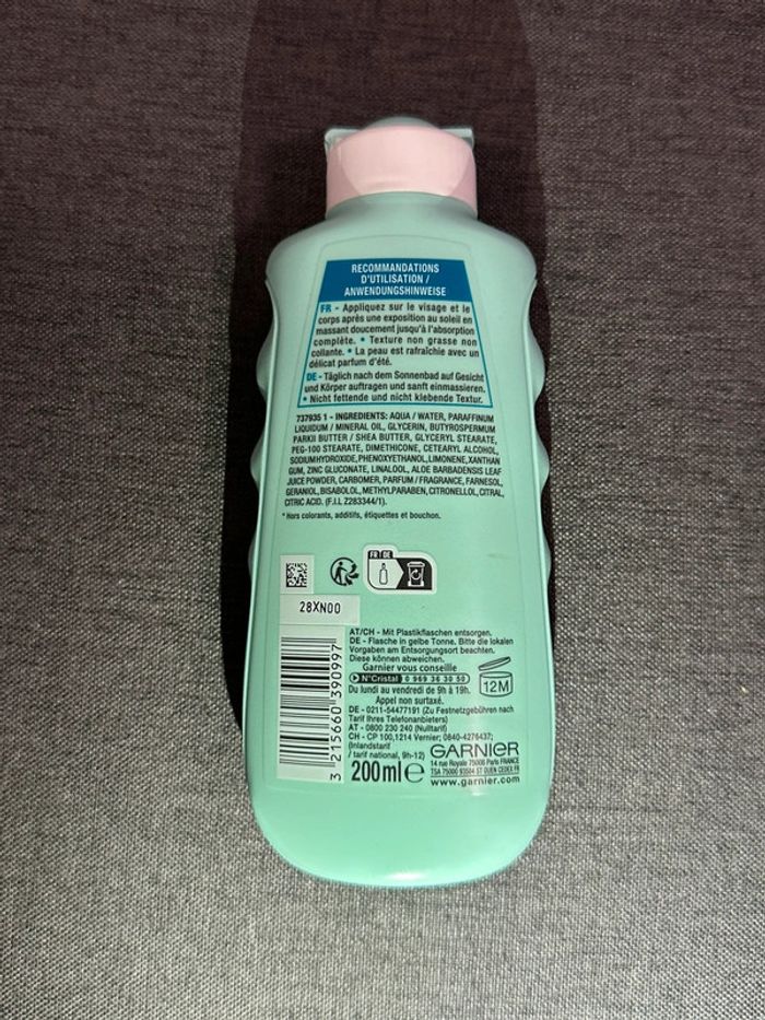 Garnier Après Soleil Aloe Vera Neuve - photo numéro 2