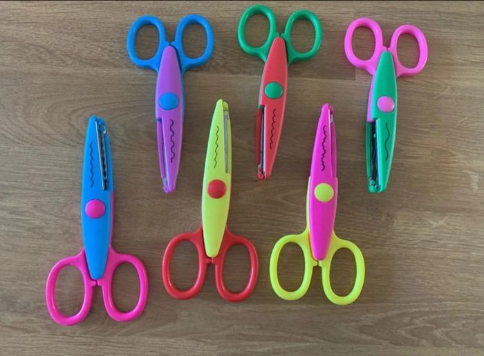 Lot de 6 ciseaux crantés