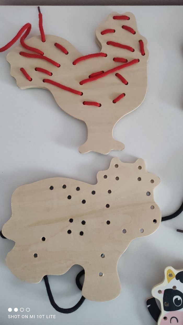 Laçage 4 formes animaux de la ferme - photo numéro 7