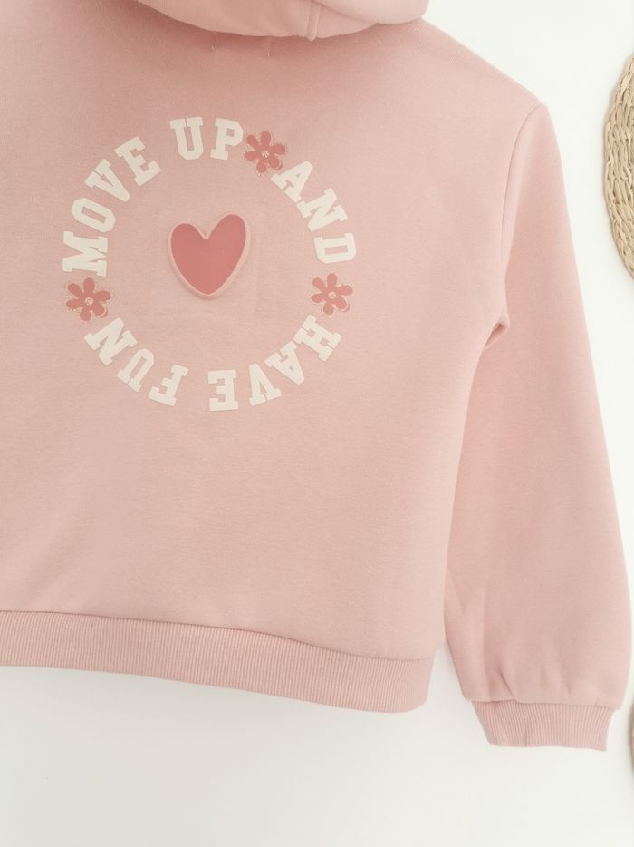 Sweat à capuche zippé rose pâle Orchestra 6 Ans - photo numéro 5