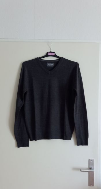 Pull mi-saison col V " Cargo :