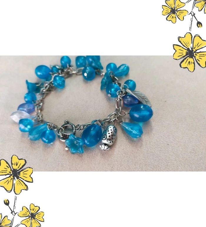 Bracelet signé BVYR bleu & violet - Collection Brume Bleue - Idée Fête des Mères 💙 - photo numéro 2