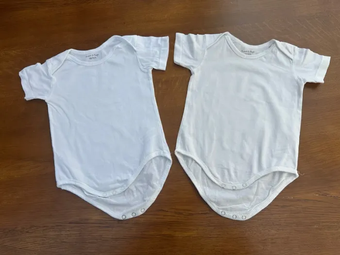 Lot de 2 bodies blanc zeeman 3 ans - photo numéro 2