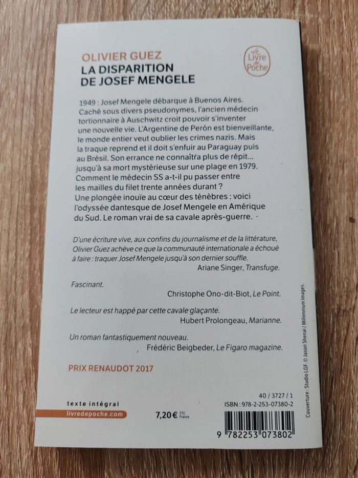 Olivier Guez 🌸 La disparition de Josef Mengele - photo numéro 2