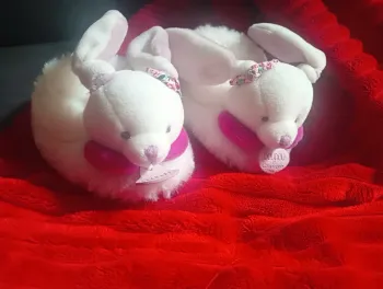 Chaussons naissance lapin doudou et compagnie