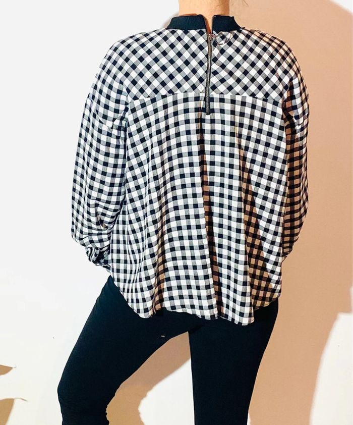 Blouse à damier Zara taille 36 - photo numéro 4