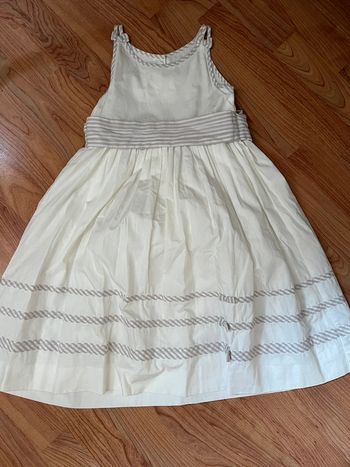 Robe cérémonie blanc cassé