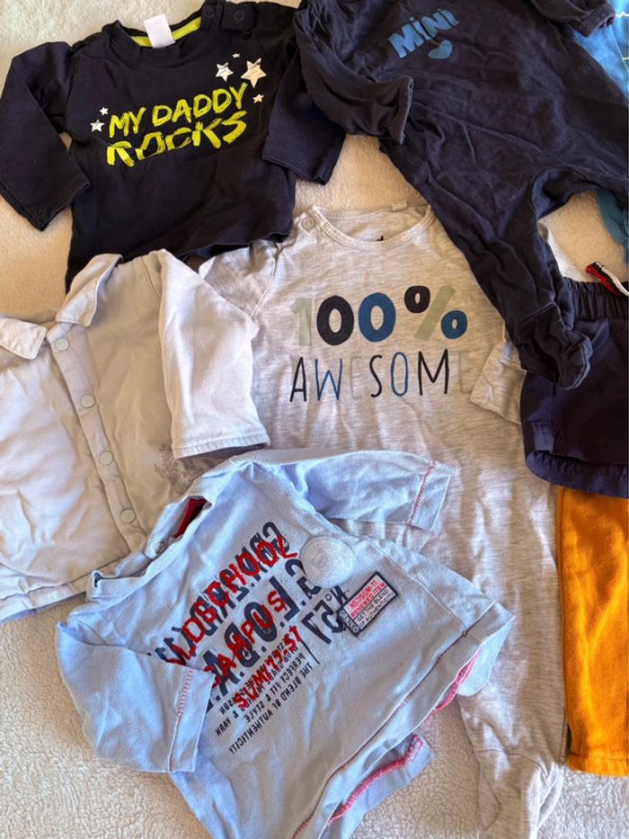 Lot de vêtements bébé garçon 1 mois (Kiabi, H&M, Dopodopo) - Environ 54 cm - photo numéro 2
