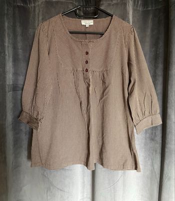 Blouse rayée manches 3/4