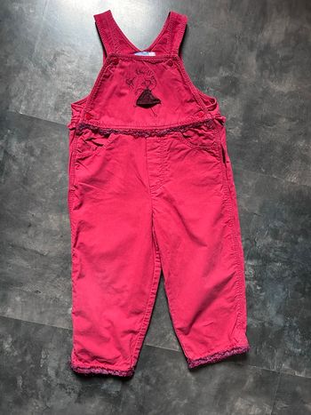 Salopette doublée rouge 2 ans Jean Bourget