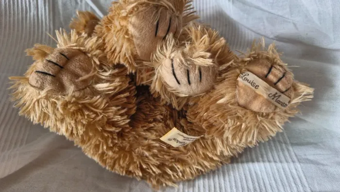 Peluche chien marron  louise mansen - photo numéro 6