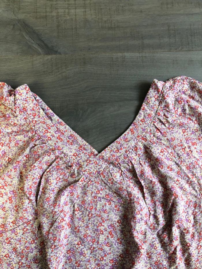 Blouse tunique fleurie camaïeu taille 38 - photo numéro 2