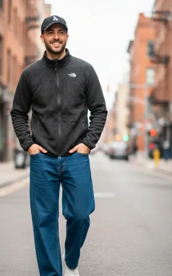 polaire noire fine pour homme