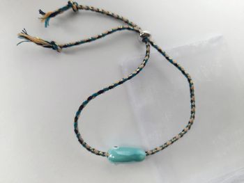 Bracelet poisson vert d eau