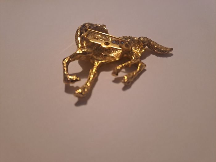 Broche cheval doré - photo numéro 6