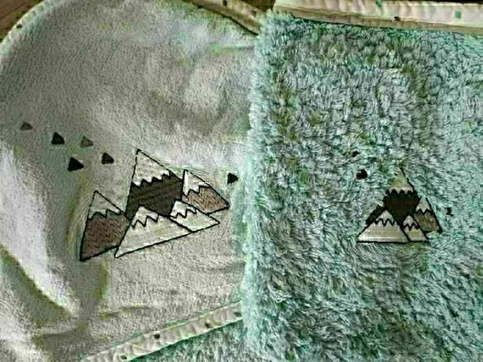 Lot Cape de bain bébé + gant de toilette - photo numéro 2