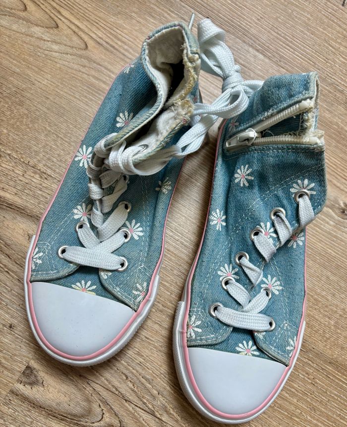 Baskets montantes en toile 32